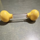 Johnson & Johnson Star Baby Rattle Dumbbell Shape Model 532 Yellow Clear Red — photo 2