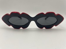 ALAIN MIKLI PARIS LIMITED EDITION A05072 001/87 52-19-140 BLACK RED SUNGLASSES