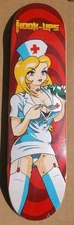 HOOK-UPS "NURSE KRISSY" SKATEBOARD DECK RARE