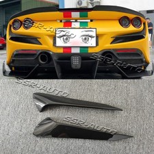 For Ferrari F8 SPIDER TRIBUTO Real Carbon Fiber Rear Bumper Air Vent Cover Trim