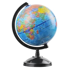 World Globe for Kids Learning - 6 inch Interactive Earth Globe with Stand for