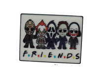 Horror Movie Friends Enamel Pin – Funny Parody Scary Movie Icons Collectible New