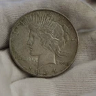 1934 D US Peace Silver Dollar $1 XF