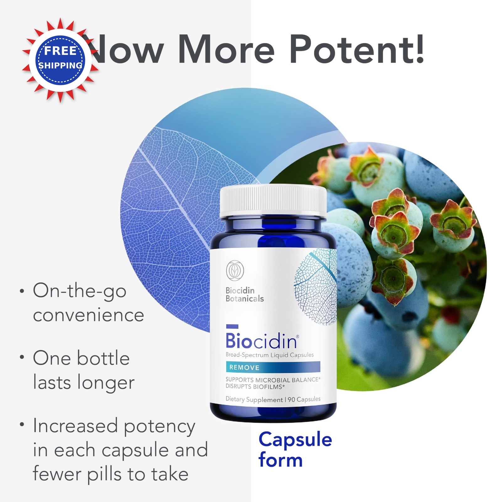 Biocidin Capsules - 90 Biofilm Disruptor Supports Detox Cleanse Healthy Balance thumbnail 4