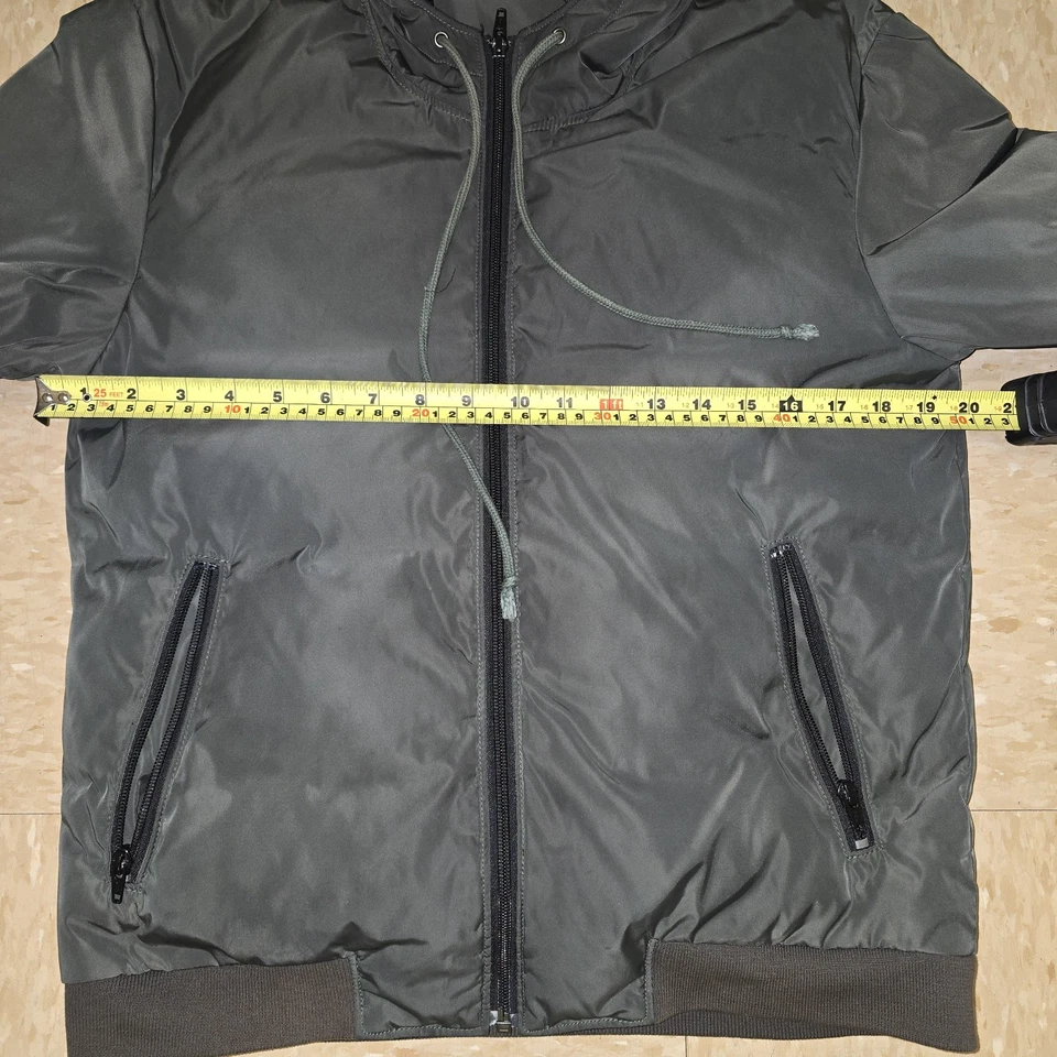 BLK DNM Hooded Bomber Jacket Olive Green Size Small RN139511 Good Condition - Image 3 of 4