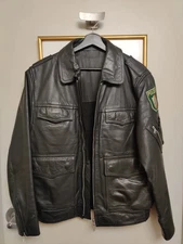 Zee German Polizei Leather Jacket – Men’s Classic Biker Style