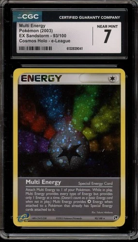 Pokemon Multi Energy EX Sandstorm e-League Cosmos Holo Rare #93 CGC 7