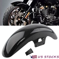 19" Vivid Black Front Fender For Harley Touring Street Glide Road King CVO 14-Up