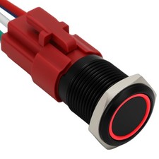 16mm Latching Push Button Switch 12V DC On Off SelfLocking with LED Angel Eye...