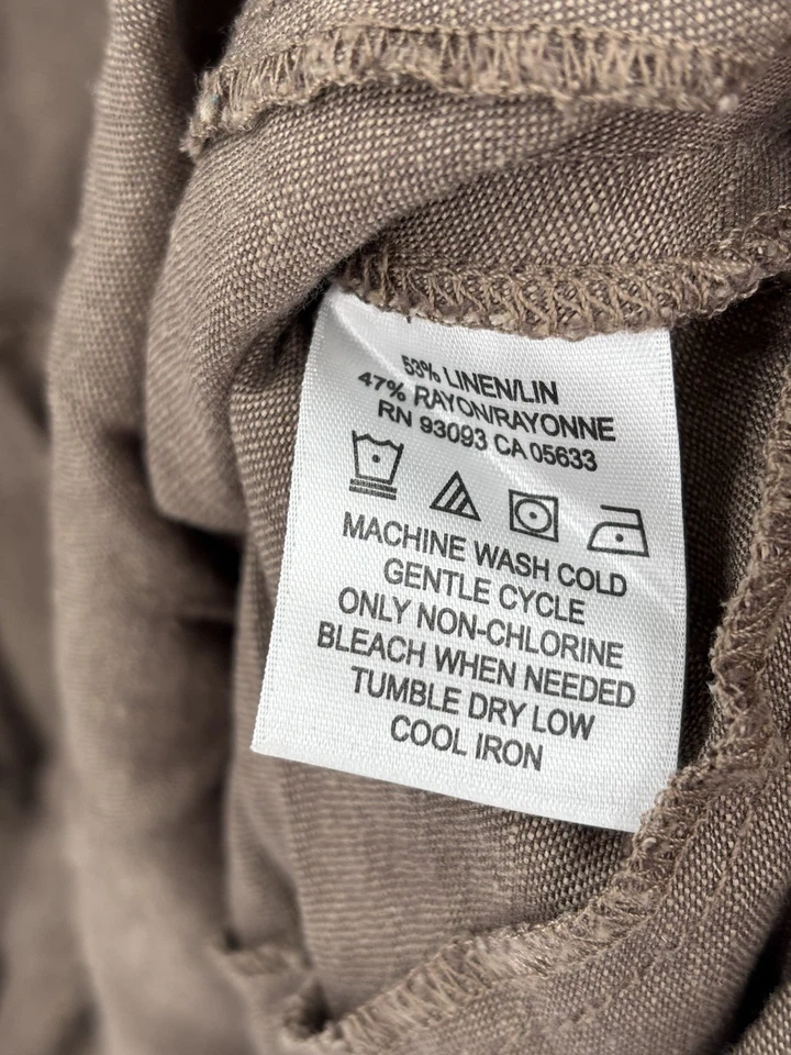 Nic + Zoe юбка женщин 4 коричневый льняной смеси оборки богемный Midi холст молнии - Изображение 4 из 4