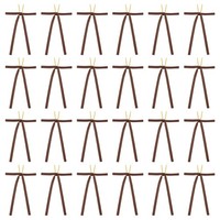 SamtbäNder, 24 StüCk Samt-Ornamente Schleifen, Braun (Breite 3/8 Zoll, 5X7 Zoll)
