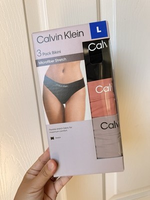 (3 Pack) Calvin Klein Bikini Panty (Grey, Black, and Pink )