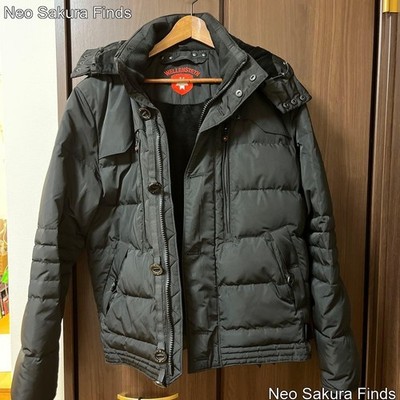 WELLENSTEYN Black Hooded Down Jacket Style Casual