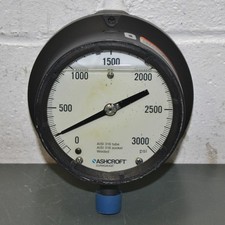 Ashcroft Pressure Gauge 451379SSL04L3000 , 0 to 3000 psi, 4-1/2" Dial, 1/2" NPT