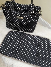 JuJuBe Ju Ju Be Duchess Be Classy Polka Dot Diaper Bag Change Pad Strap NEW