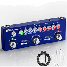 Versatile Bass Multi Effects Processor with Bluetooth and Recording Capability