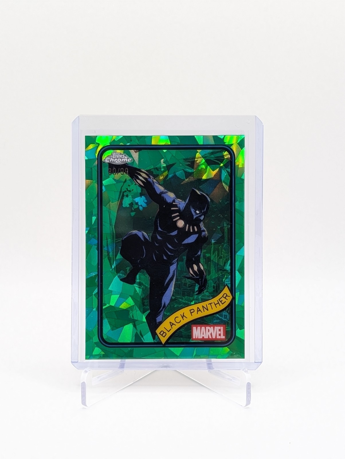 2025 Topps Chrome Marvel Sapphire Black Panther Green /99 BC0725