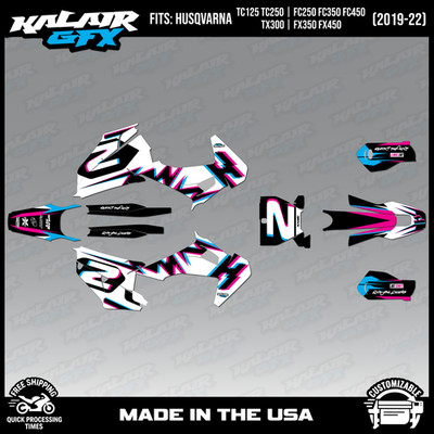 Graphics Kit for Husqvarna all TC FC TX FX models (2019-22) Vision-MAGENTA