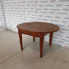 Tavolo Rustico Antico in Legno Massello Tondo Italia XIX Secolo Originale
