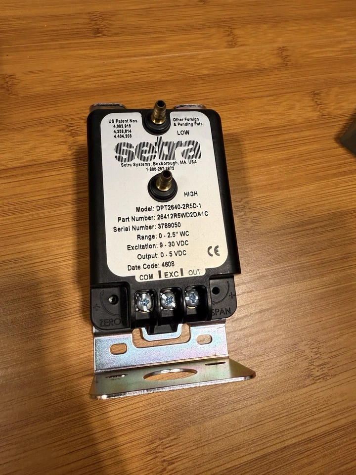 Brand New SETRA 26412R5WD2DA1C Differential Pressure Sensor 0-2.5”WC - Image 3 of 4