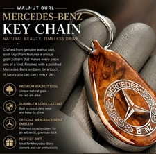 Mercedes-benz Wood Walnut Burl Key Ring Keychain Key Fob 280sl 380sl S-class Mercedes-benz Wood Walnut Burl Key Ring Keychain Key Fob 280sl 380sl S-class