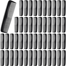 50 Pcs Pocket Combs for Men 5 Inch Cutting with Wide and Fine Teeth Plastic Prof