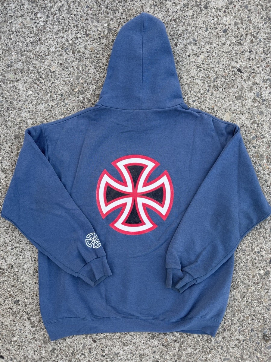 Vintage 90s Independent Trucks Co Skateboard NHS Tag Hoodie Large