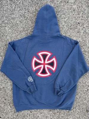 Vintage 90s Independent Trucks Co Skateboard NHS Tag Hoodie Large