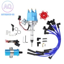 Small Cap Blue Hei Distributor 45k Coil Wires For Chevy Inline 6 Cylinder 235