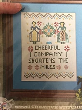 Coats & Clark Cross Stitch Sampler KIT: Stamped Linen and DMC Floss