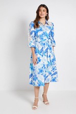 Wallis Blue Shirt Dress Womens Occasion Dresses