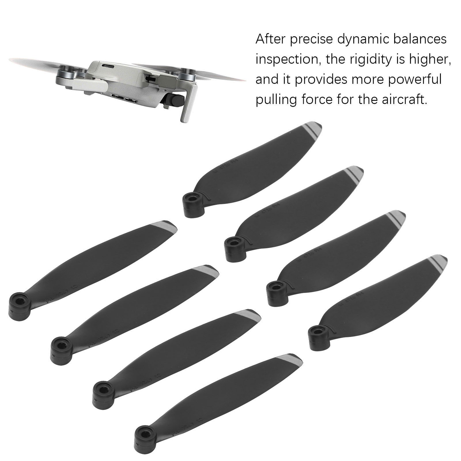 (Bord Argenté)2 Pairs Propellers Replacement Spare Part Drone Accessories BA