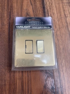 Varilight Messing poliert Optik schraubenlos Flachplatte 13a geschaltet Sicherungssporn