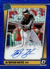 2021 Donruss Optic RC Ke'Bryan Hayes Rated Rookie Signatures Blue Mojo #/99 Auto
