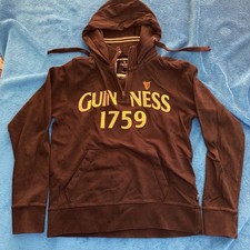 Guinness 1/4 Zip Hoodie Womans Medium Black Beer Official Merchandise Stout 1447
