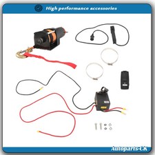 12V 2500LBS1.2HP Electric Winch 50ft Synthetic Rope Wireless & Wired Remote