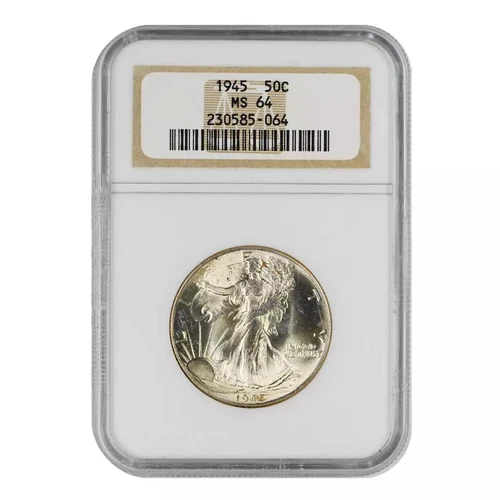 1945 Walking Liberty Half Dollar NGC MS-64