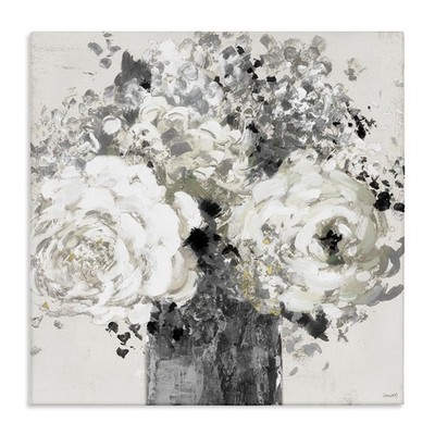 Bold Abstract Floral Arrangement, Designed By Lanie Loreth, 24 x 24, Canvas W...
