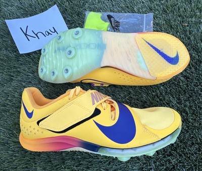 Nike Air Zoom Elite LJ Track Spikes Yellow Men s Size (6) FZ9326-800