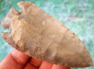 Super Fine 3 5/8 inch Texas Agatized Flint Calf Creek Point with COA Arrowheads