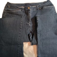 Jones New York Size 10 Lexington Straight Jeans Stretch Dark Wash Signature