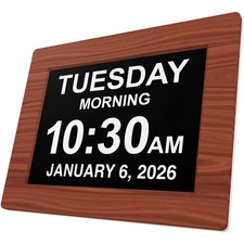 New 2026 Dementia Clock Large Digital Clock for Seniors, Large Display with C...