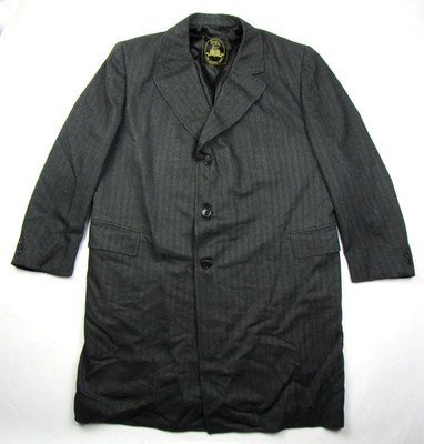 Vtg 1960's Regis Rex Alpacuna Wool Overcoat Hollywood Mod VLV XXL Herringbone