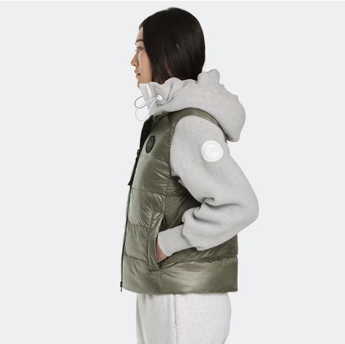 Canada Goose Smokey Sage Puffer Vest Unisex S Crofton Vest Black Label thumbnail 14