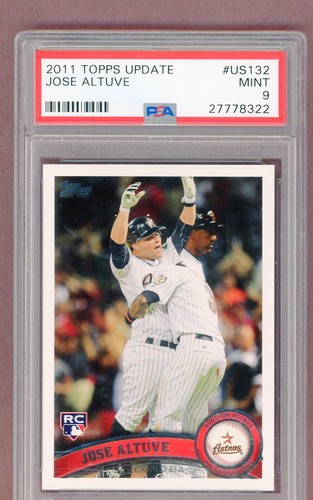 2011 TOPPS UPDATE #US132 JOSE ALTUVE ASTROS PSA 9 MINT 561355 (KYCARDS)
