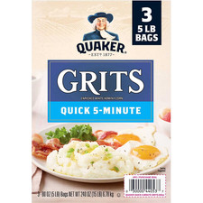 Quaker Quick 5-Minute Grits 5 lb. 3 pk - Great Price