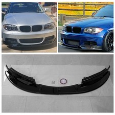FOR BMW 1 SERIES E82 E88 M PERFORMANCE FRONT SPLITTER LIP GLOSS BLACK 2007-2013