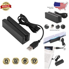 Smart USB Magnetic Card Reader MSR90 Reliable Laptop POS Black