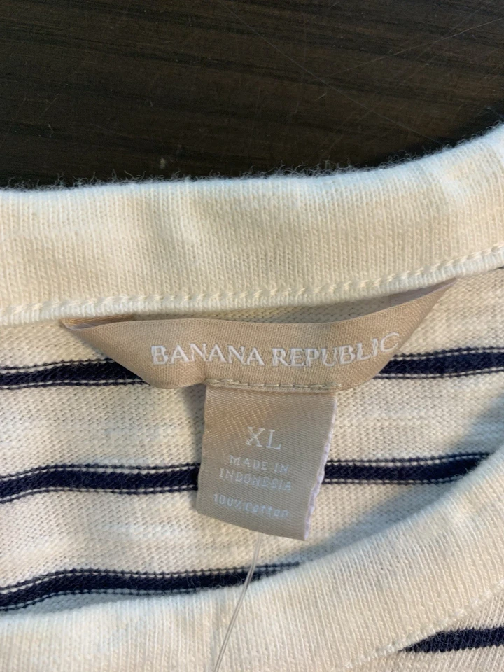 Banana Republic платье бретон морской моряк полоски XL опрятный прибрежный читать - Изображение 4 из 4