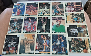 1991 Front Row Draft Pick Uncut Panel Lot (8) Rick Fox Dale Davis Scott Hatteber